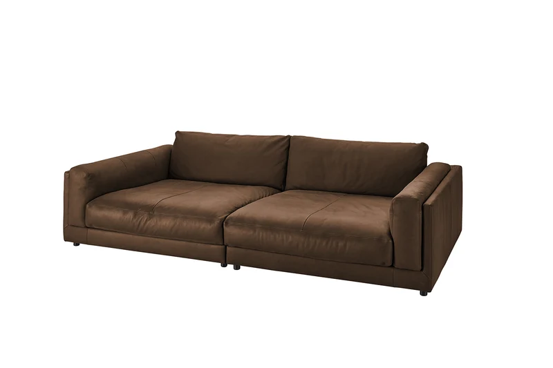 KAWOLA Big Sofa RAINA Leder braun