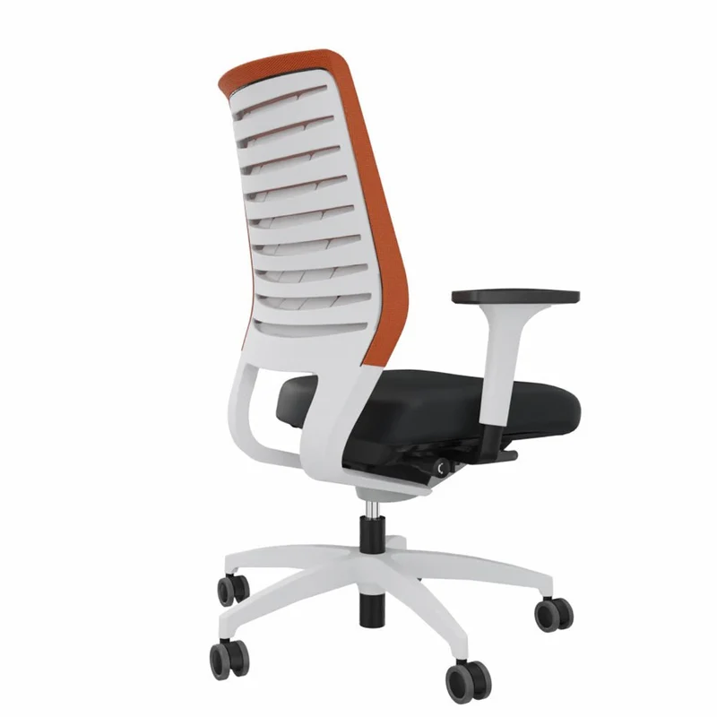 Ergonomischer Bürostuhl Dauphin X-CODE XC 5380 - WEIß - farbige Rücken