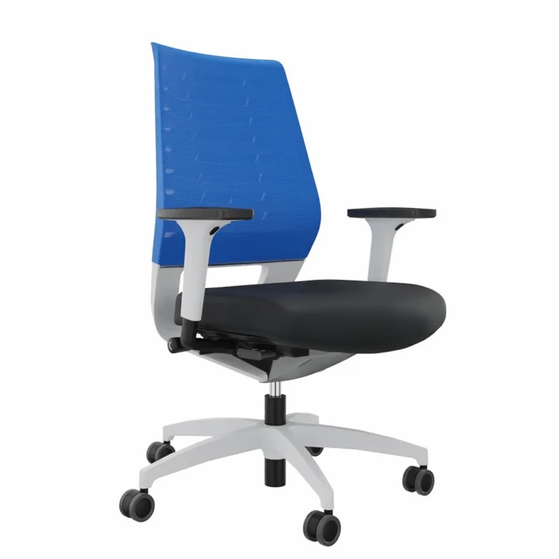 Ergonomischer Bürostuhl Dauphin X-CODE XC 5380 - WEIß - farbige Rücken
