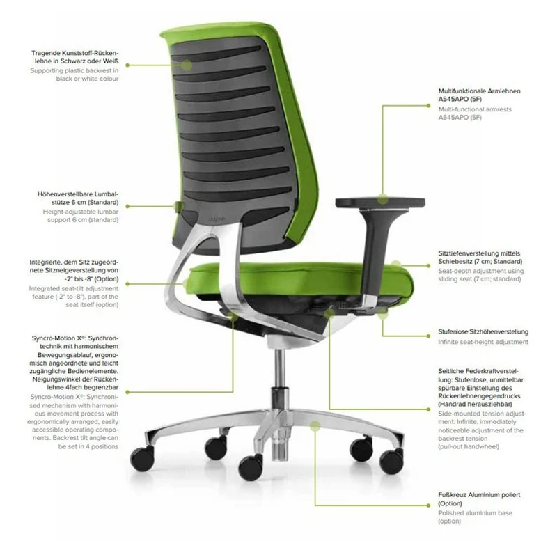 Ergonomischer Bürostuhl Dauphin X-CODE XC 5380_SLP