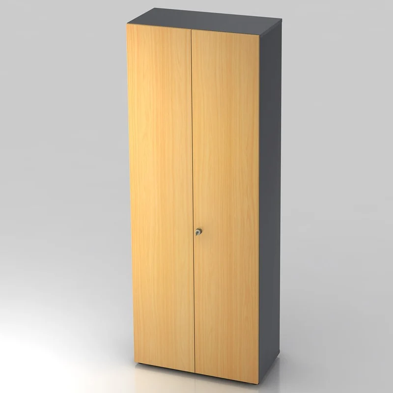 Garderobenschrank Pure mit Regalböden - 6 Ordnerhöhen 80cm breit abschließbar