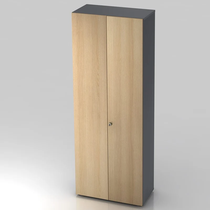 Garderobenschrank Pure mit Regalböden - 6 Ordnerhöhen 80cm breit abschließbar