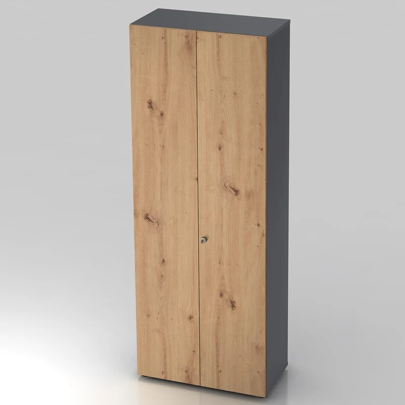 Garderobenschrank Pure mit Regalböden - 6 Ordnerhöhen 80cm breit abschließbar