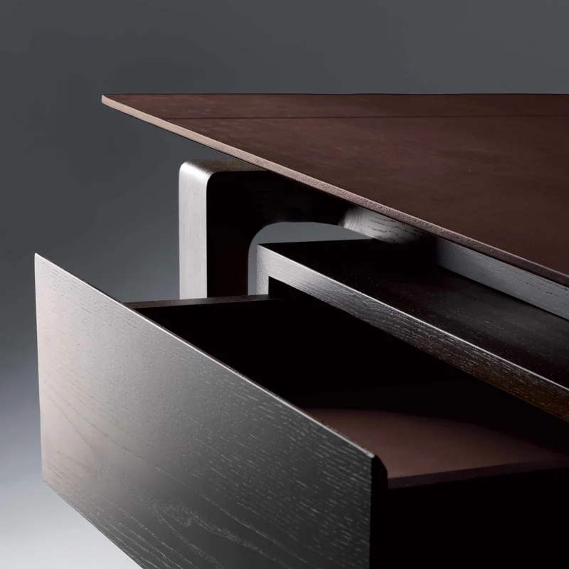 Leather Desk FRED by Roberto Lazzeroni for Poltrona Frau