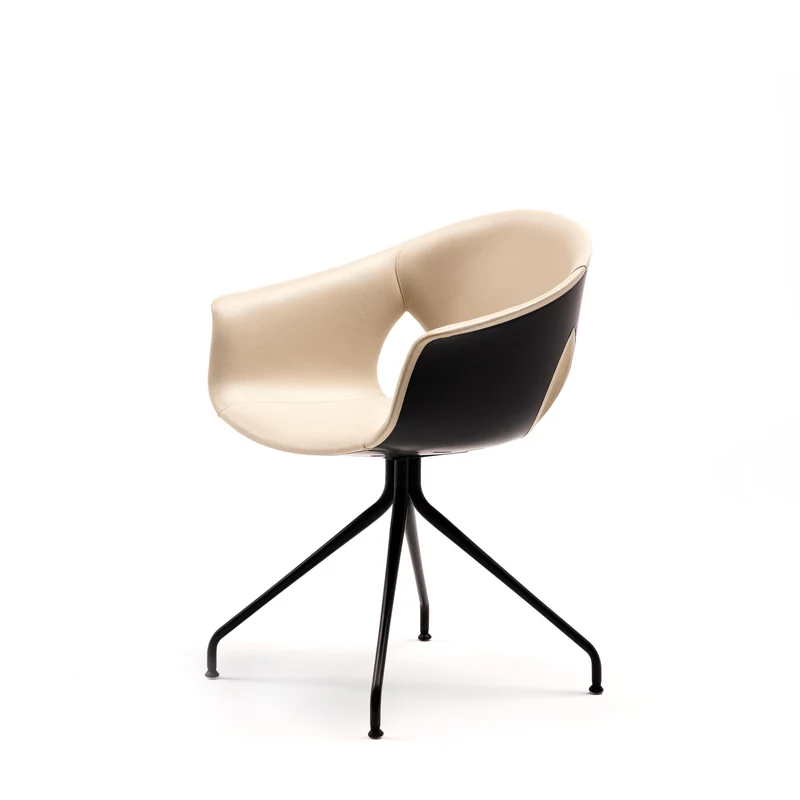 Chair with Four-Spoke Base GINGER ALE by Roberto Lazzeroni for Poltrona Frau
