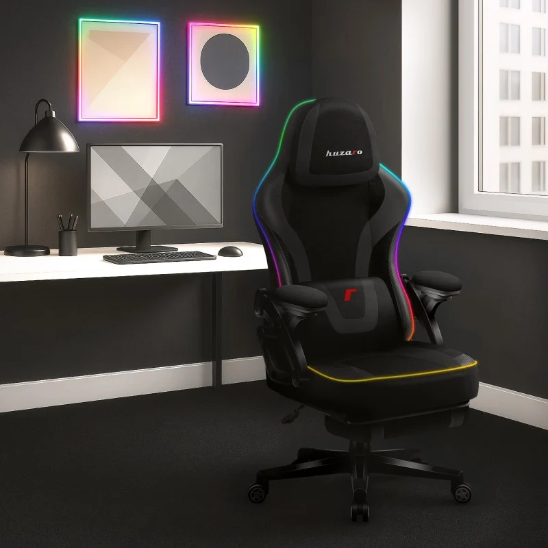Gaming-Stuhl Huzaro Force 4.6 RGB Smart Black Mesh