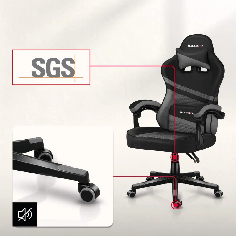 Gaming-Sessel HUZARO FORCE 4.4 Grey Mesh