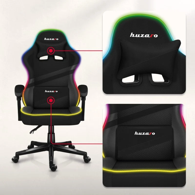 Gaming-Sessel HUZARO FORCE 4.4 RGB Schwarz