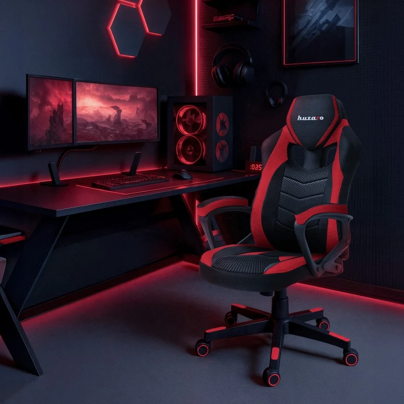 Gaming-Stuhl HUZARO FORCE 2.5 Rot Mesh