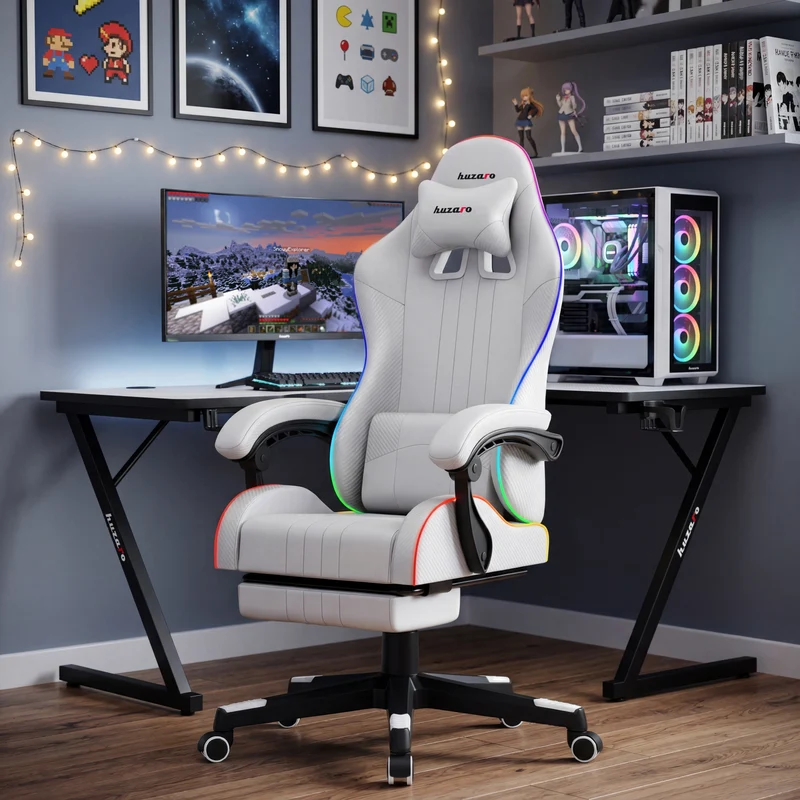 Gaming-Stuhl HUZARO Force 4.7 RGB White