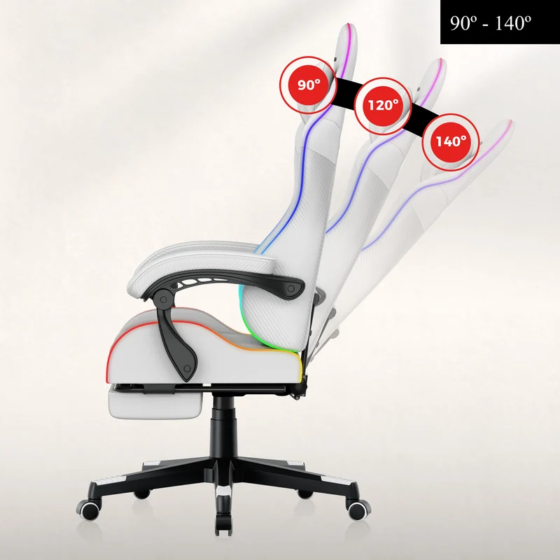Gaming-Stuhl HUZARO Force 4.7 RGB White