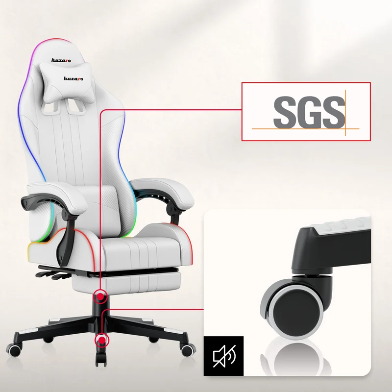 Gaming-Stuhl HUZARO Force 4.7 RGB White