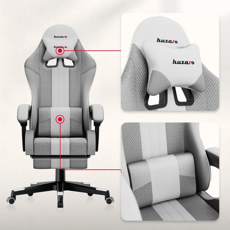 Gaming-Stuhl HUZARO Force 4.7 White Mesh