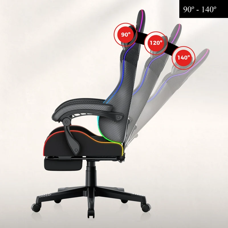 Gaming-Sessel HUZARO Force 4.7 RGB Black Mesh