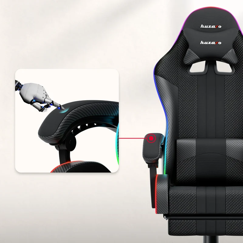 Gaming-Sessel HUZARO Force 4.7 RGB Black Mesh