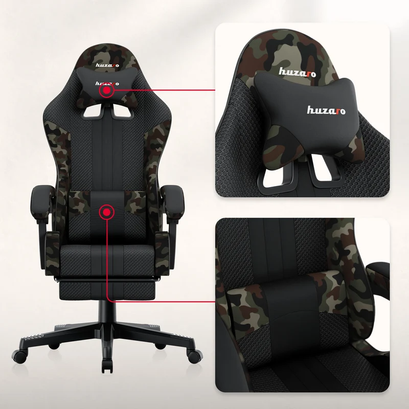 Huzaro Force 4.7 Camo Mesh Gaming-Stuhl