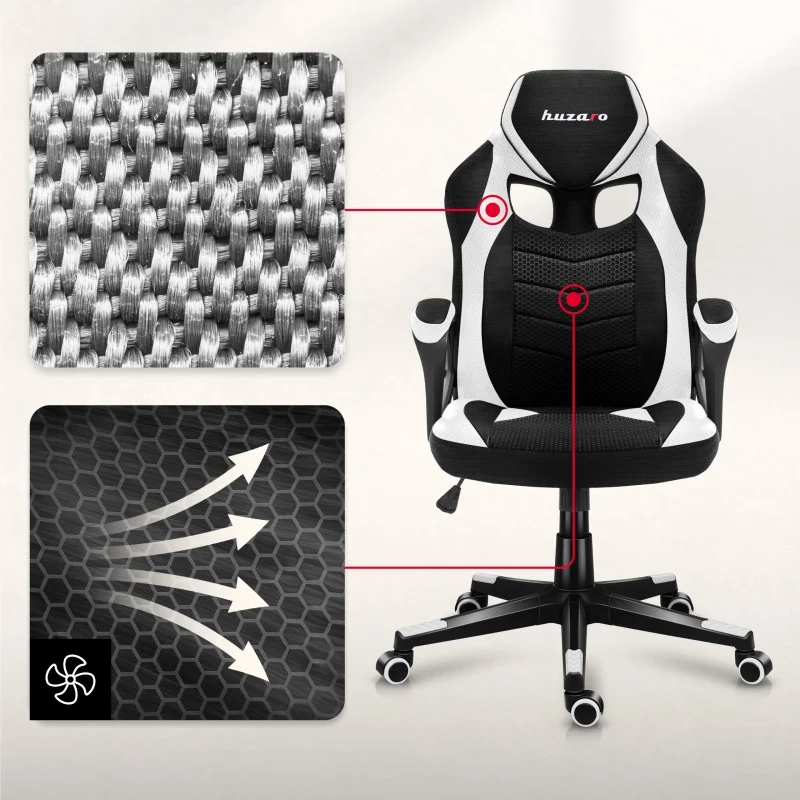Gaming-Sessel Huzaro Force 2.5 White Mesh