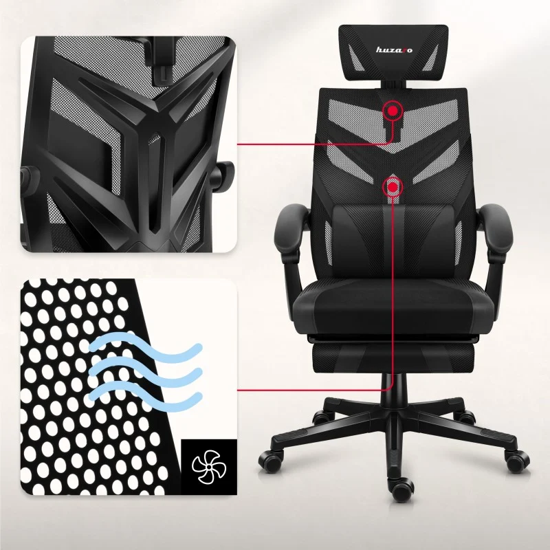 Gaming-Stuhl HUZARO COMBAT 5.0 Black