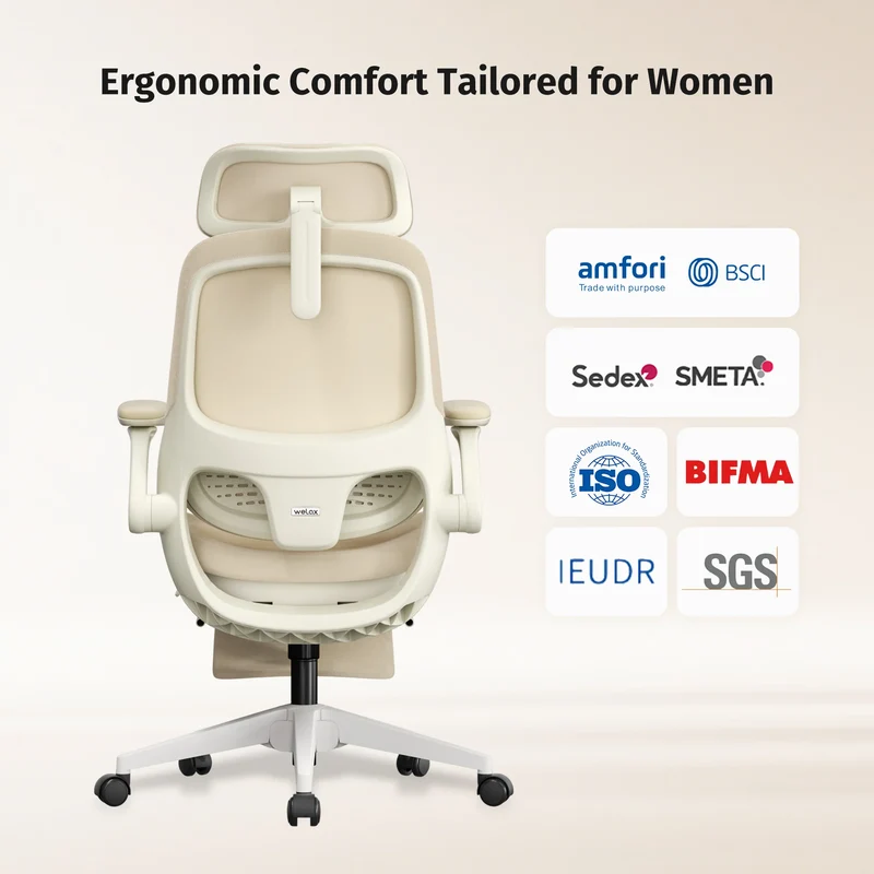 Welax S4 Pro – Ergonomic Office Chair with Foldable Backrest