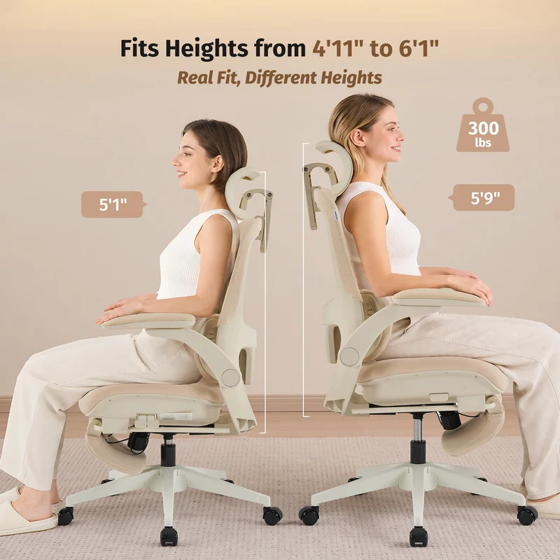 Welax S4 Pro – Ergonomic Office Chair with Foldable Backrest