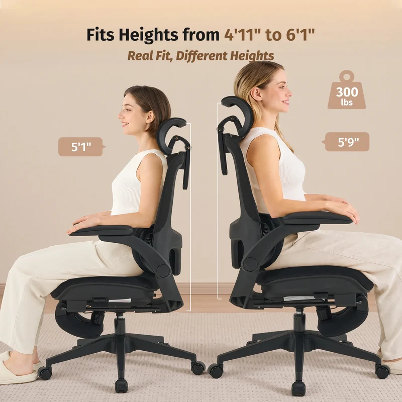Welax S4 Pro – Ergonomic Office Chair with Foldable Backrest