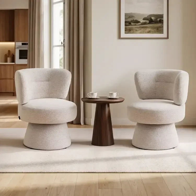 Cove Swivel Accent Chair with 360° Free Rotatable Base