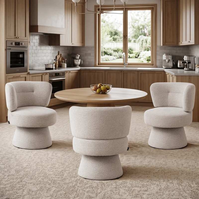 Cove Swivel Accent Chair with 360° Free Rotatable Base