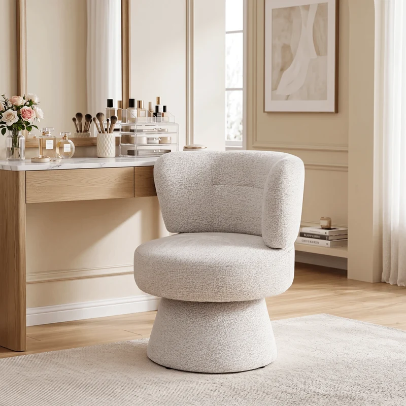 Cove Swivel Accent Chair with 360° Free Rotatable Base
