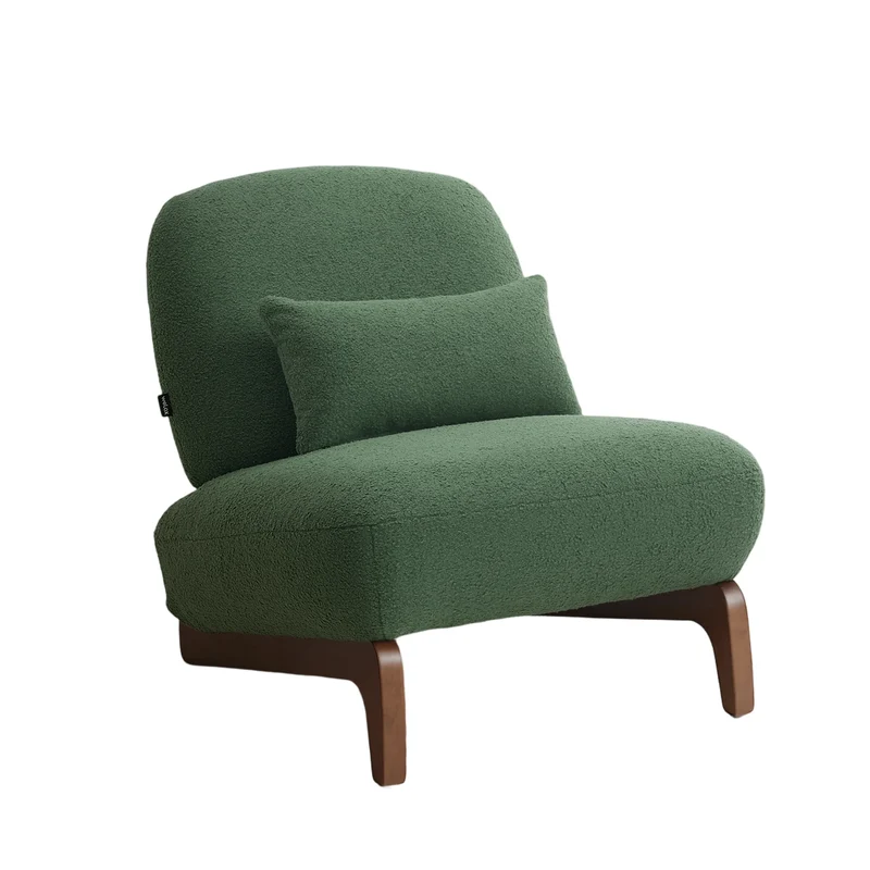 Cloud Nest Modern Boucle Accent chair with Wood Frame