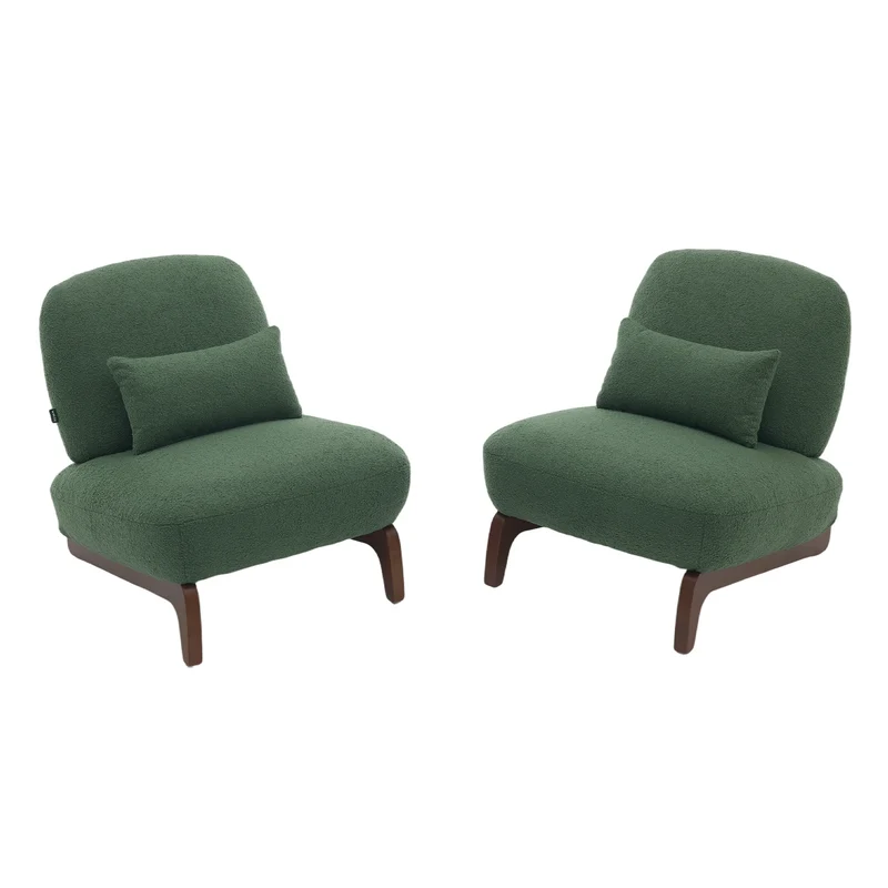 Cloud Nest Modern Boucle Accent chair with Wood Frame
