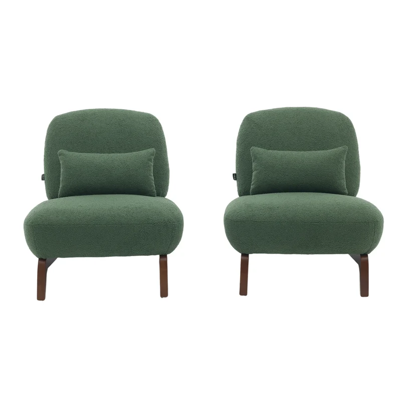 Cloud Nest Modern Boucle Accent chair with Wood Frame