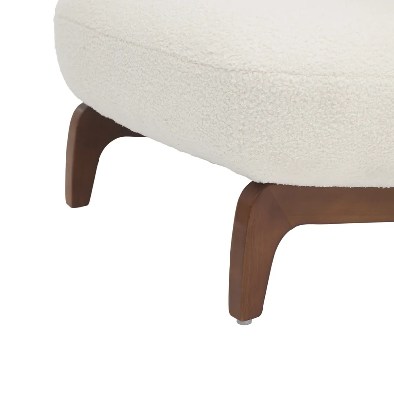 Cloud Nest Modern Boucle Accent chair with Wood Frame