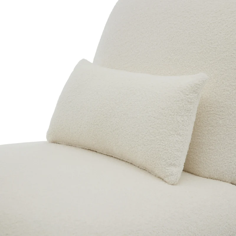 Cloud Nest Modern Boucle Accent chair with Wood Frame