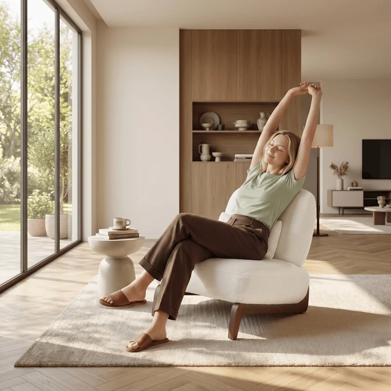 Cloud Nest Modern Boucle Accent chair with Wood Frame
