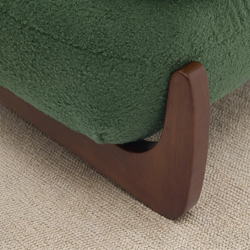 Cloud Nest Modern Boucle Accent chair with Wood Frame