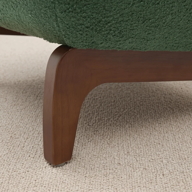 Cloud Nest Modern Boucle Accent chair with Wood Frame