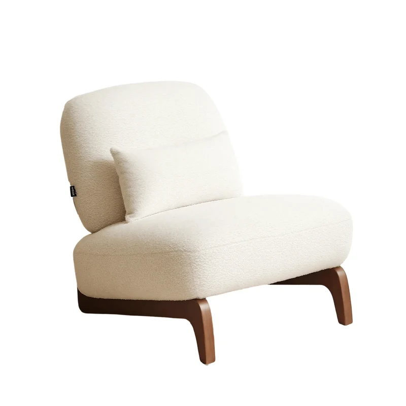 Cloud Nest Modern Boucle Accent chair with Wood Frame