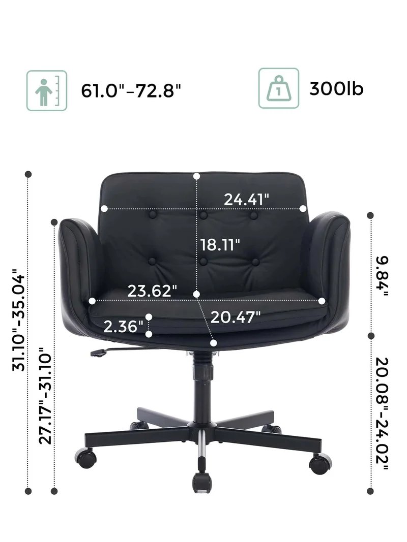 P6 Criss Cross Chair with Pet-Friendly Upholstery and Adjustable Armrests