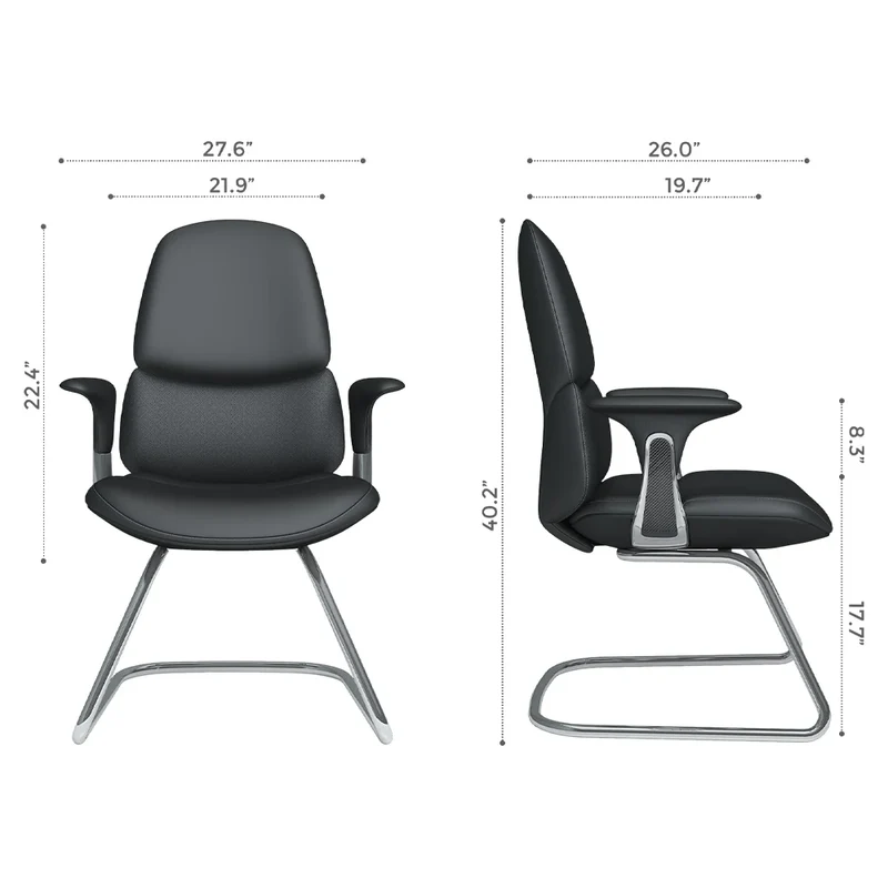 Omidi-Nyla Cantilever Leather Chair with Easy Adjustment