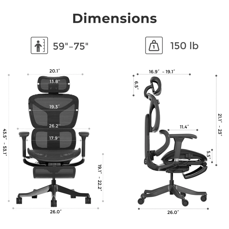 Welax S9 – Ergonomic Office Chair with One-Touch Controls