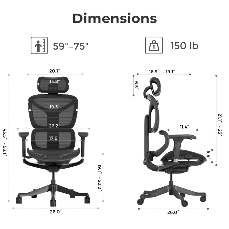 Welax S9 – Ergonomic Office Chair with One-Touch Controls
