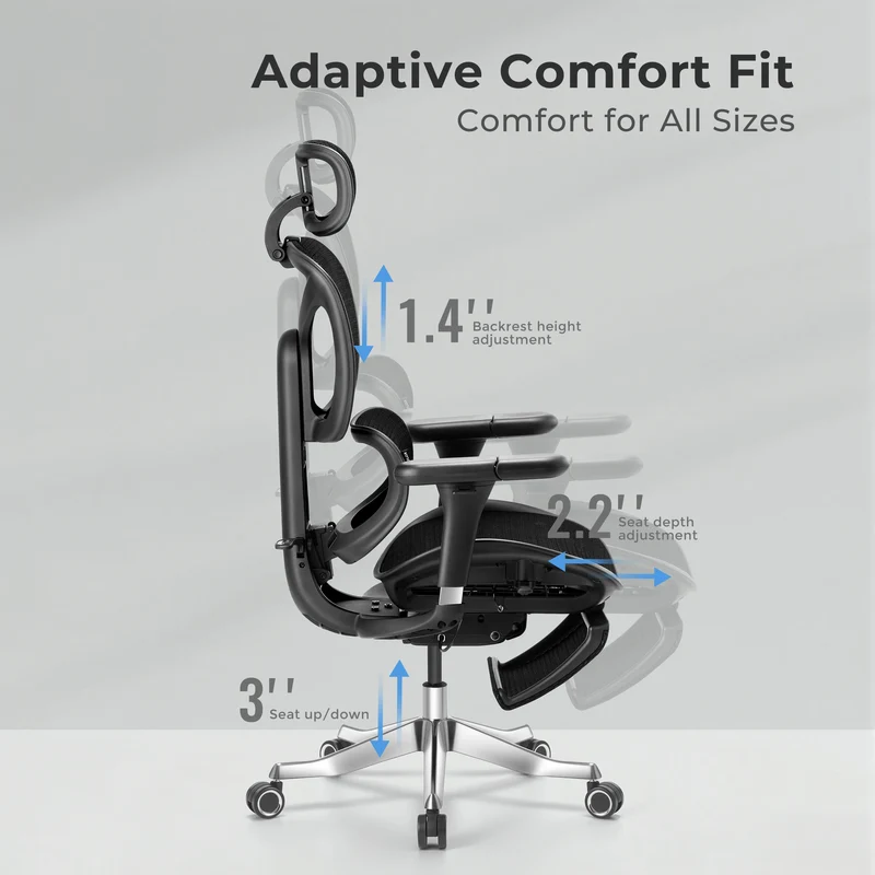 Welax S9 – Ergonomic Office Chair with One-Touch Controls