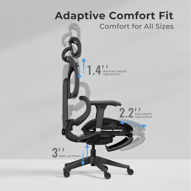 Welax S9 – Ergonomic Office Chair with One-Touch Controls
