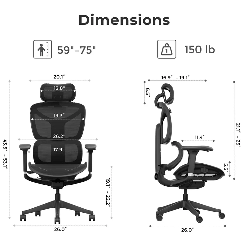 Welax S9 – Ergonomic Office Chair with One-Touch Controls