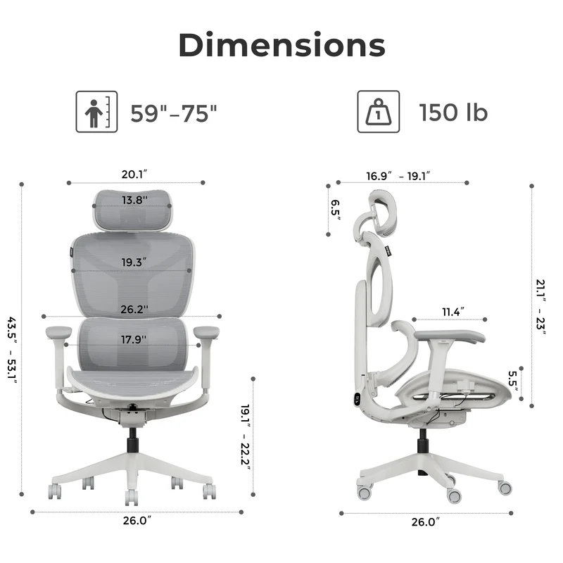 Welax S9 – Ergonomic Office Chair with One-Touch Controls