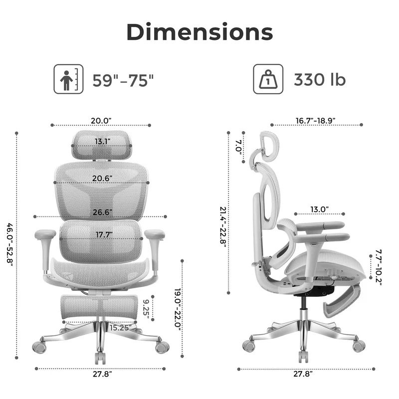 Welax S9 – Ergonomic Office Chair with One-Touch Controls