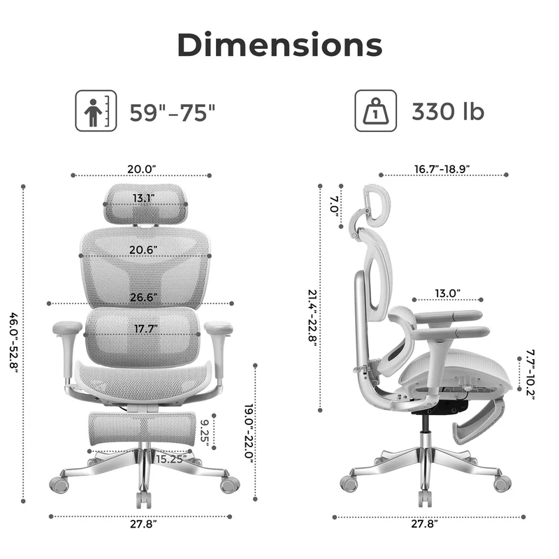 Welax S9 – Ergonomic Office Chair with One-Touch Controls
