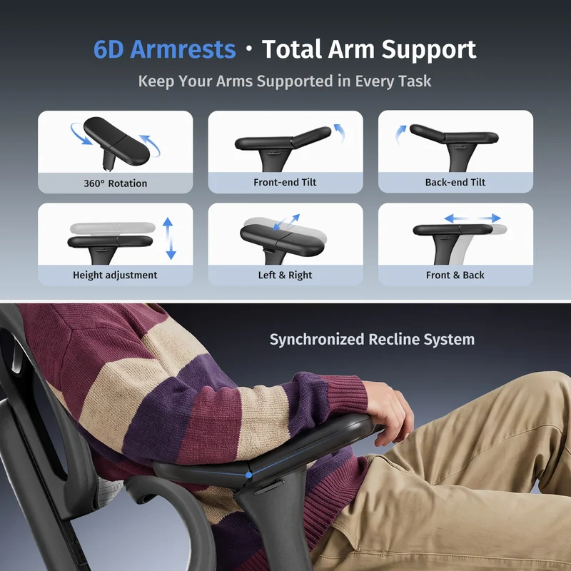 Welax S9 – Ergonomic Office Chair with One-Touch Controls