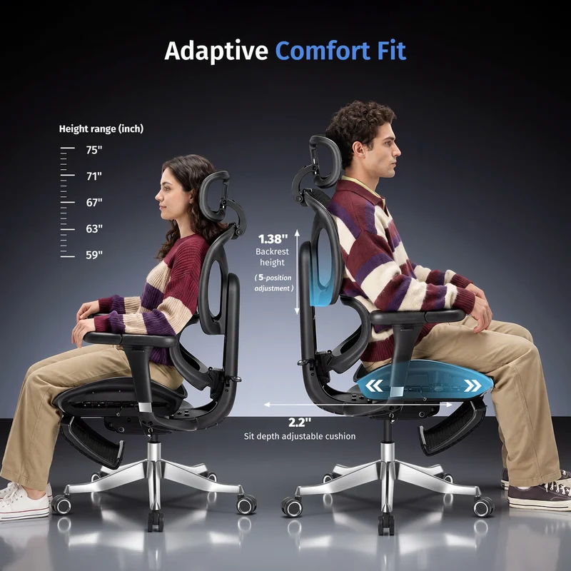 Welax S9 – Ergonomic Office Chair with One-Touch Controls