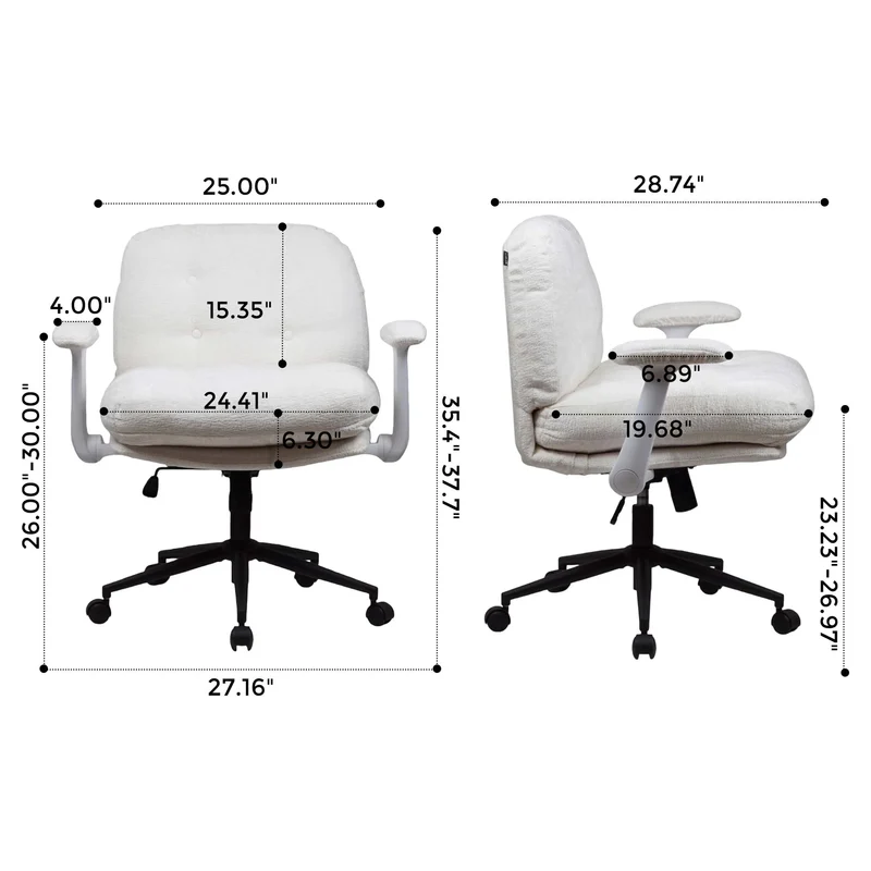 P5 Criss Cross Chair with Extra-Wide Seat and Flip Armrests